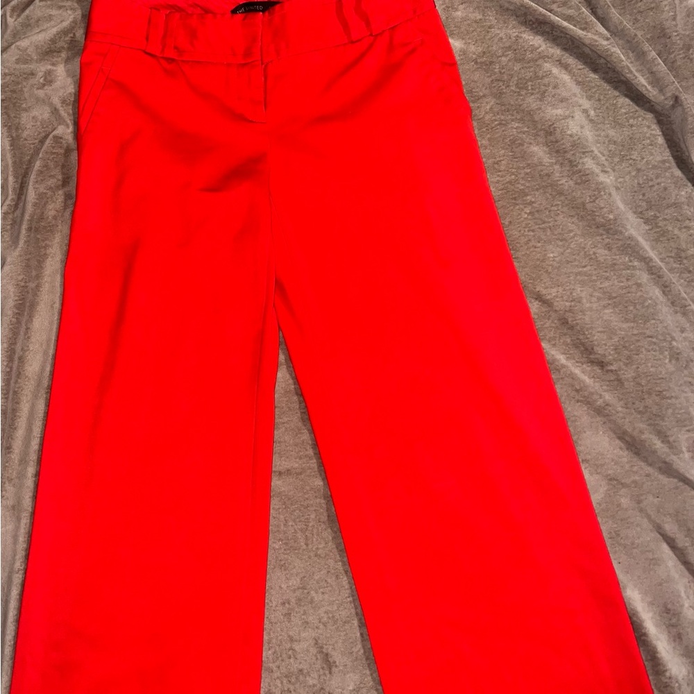 The Limited Vivid Red Wide Leg Pants